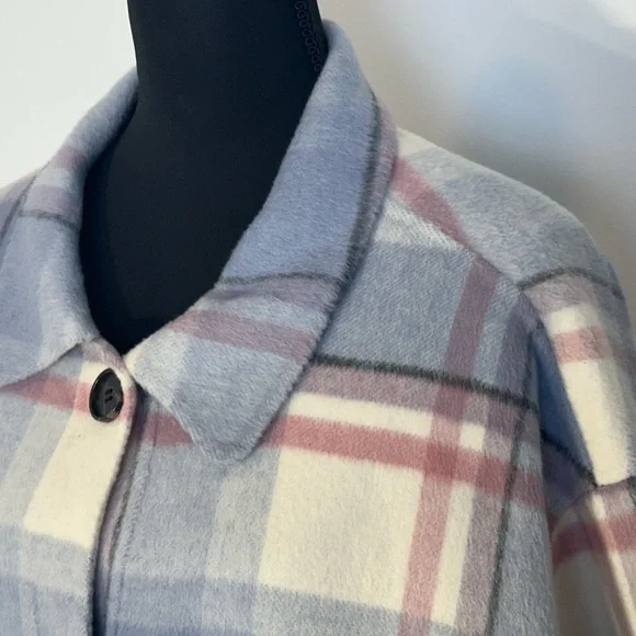 Rails Plaid Utility Jacket in Blue and Pink - Picture 3 of 12